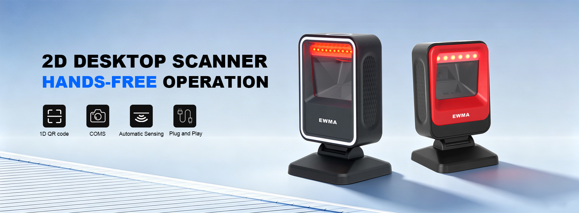 2D hands free desktop barcode scanner DP936/DP938